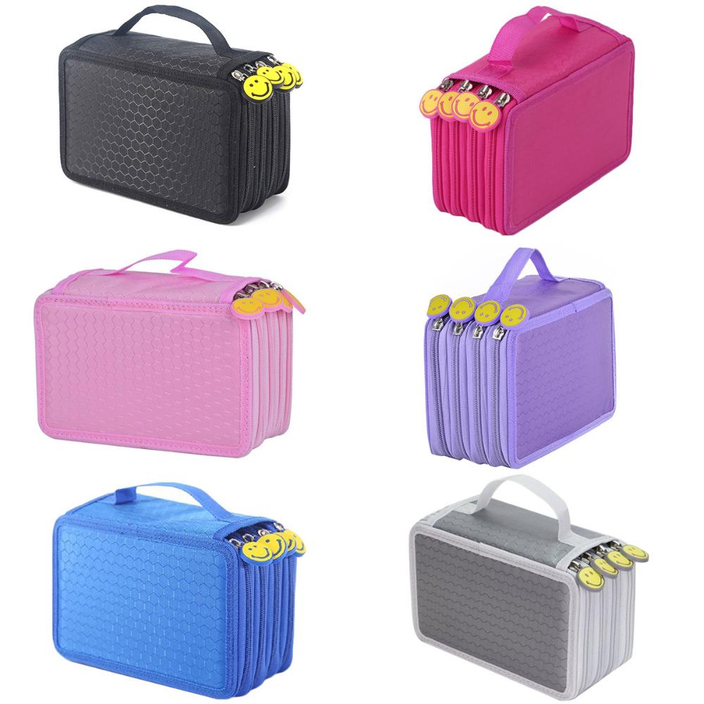 72/52/32 otvory Čtyřvrstvé pouzdro na tužku se smajlíky Náčrt Štětec Barevný Pouzdro na tužku Velkokapacitní jednobarevné Pouzdro na tužku