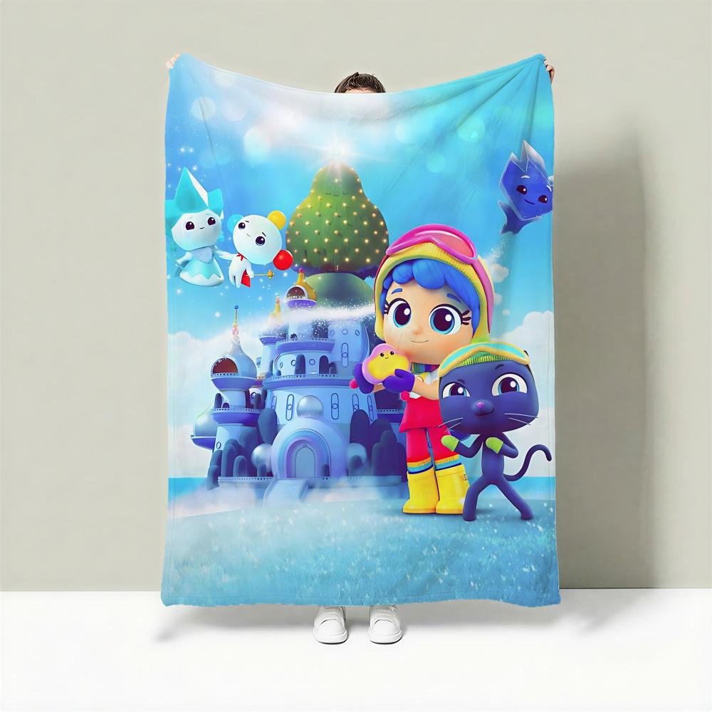 Coperta Plaid Leggera in Flanella 240g T-True e il Regno Arcobaleno Cartoon Morbida Delicata sulla Pelle per Rinfrescarsi in Estate