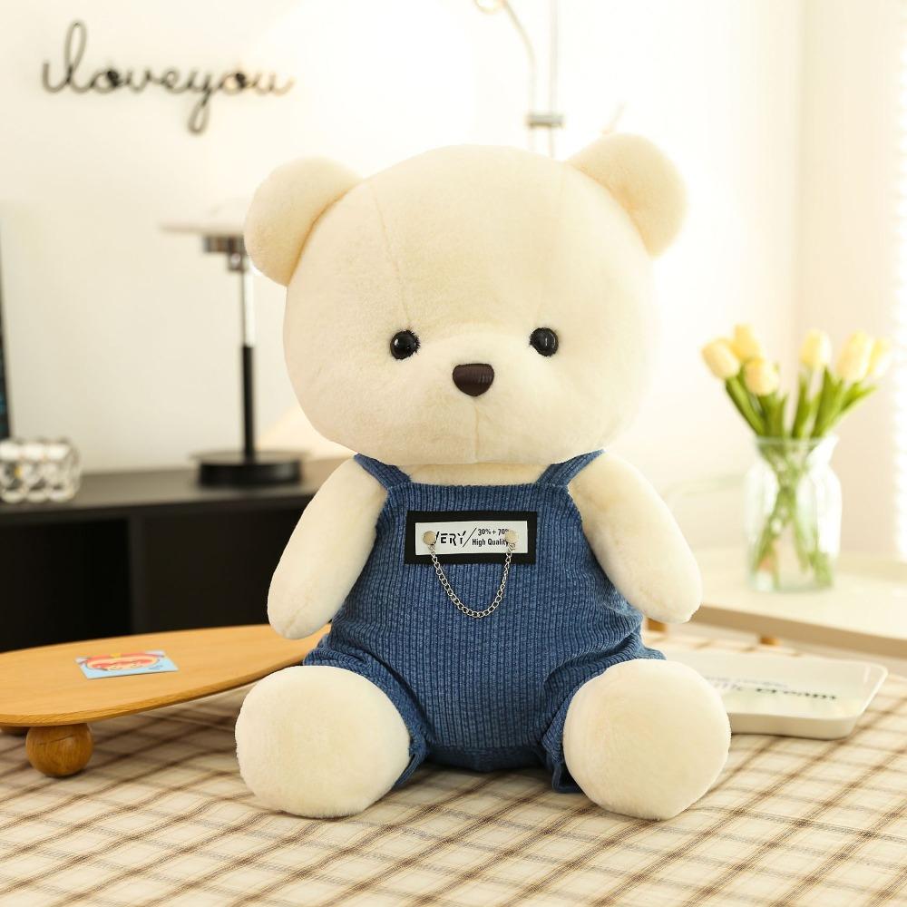 Creative Strap Cool Bear Plush Toy Doll Cute Dressed Bear Doll Children's Accompanying Gift