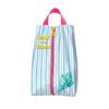 Breathable Water Resistant Shoe Storage Bag With Zipper Cute Striped Print Perfect For Travel Beach Trips Daily Use