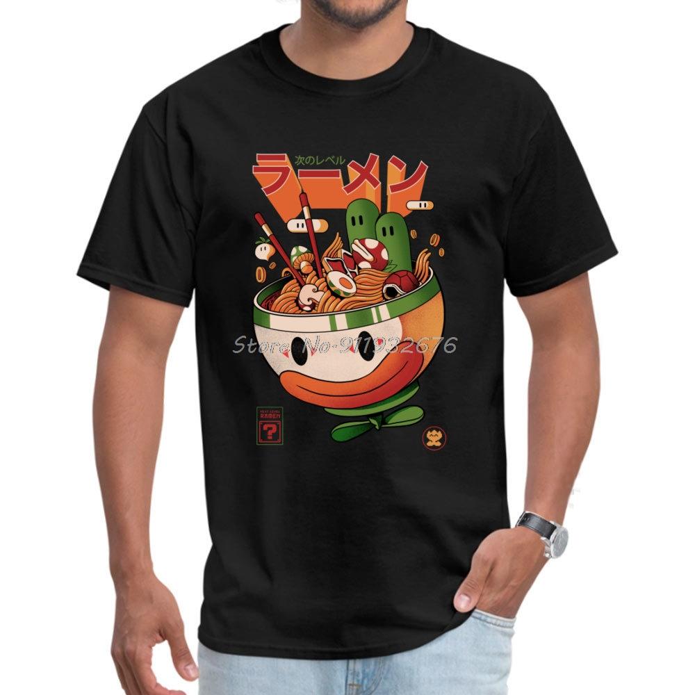 Pickle Ramen Japanese Black T-shirts For Men Funky Fitness Pure Cotton Short Sleeve Clothing Sh