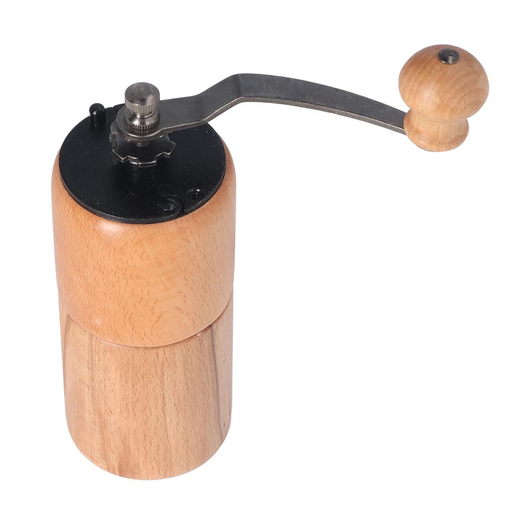 Manuelle Kaffeemühle Einstellbarer Mahlgrad Leise Tragbar Holz Handkurbel Kaffeemühle für Zuhause