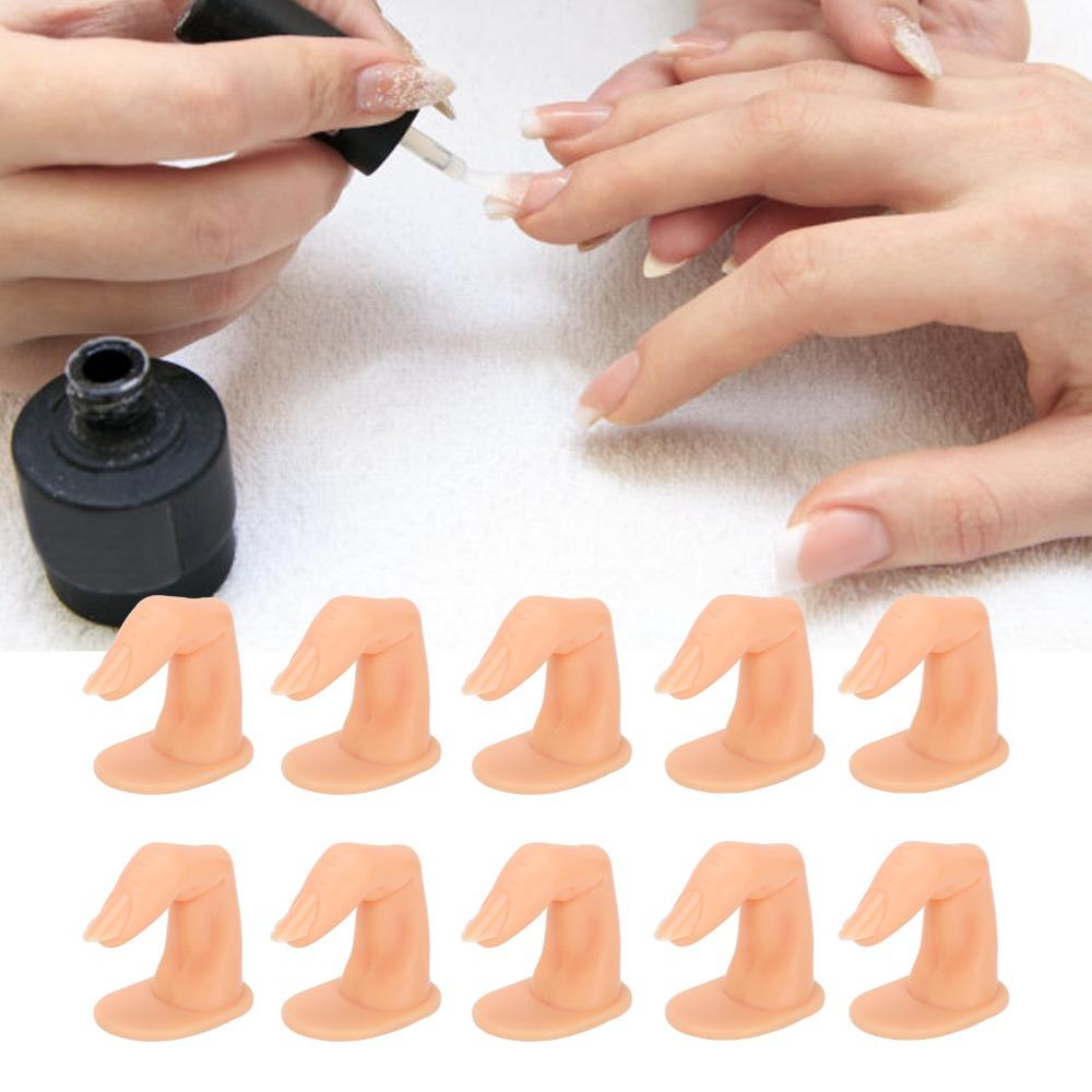 50pcs Durable Plastic Nail Gel Polish Display Book Fake Fingers Model For Nail Salon