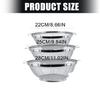 Stainless Steels Mesh Strainer For Quick Water Drainage Multipurpose Colander with Handle and Resting Base