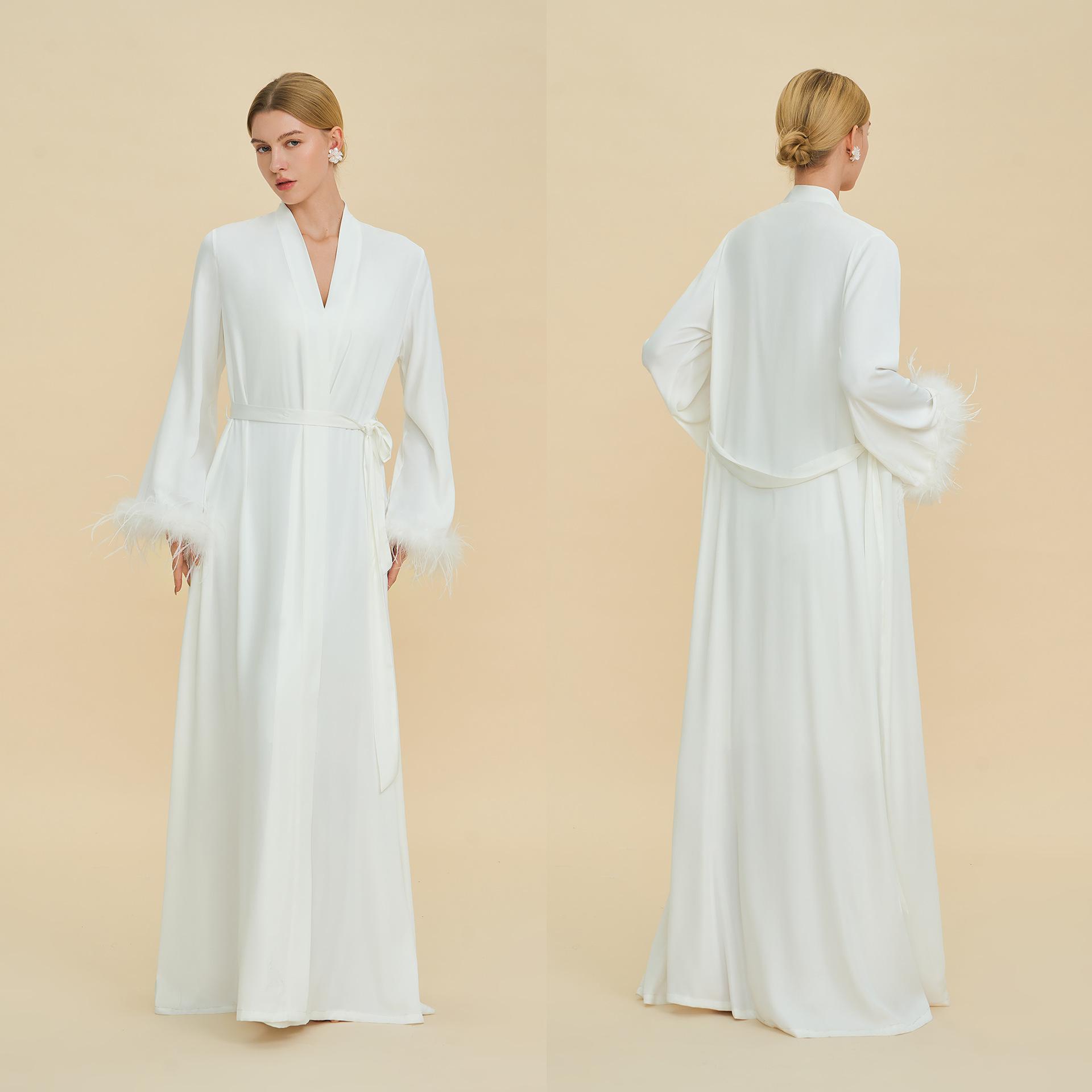 Customized nightgown morning gown female bride