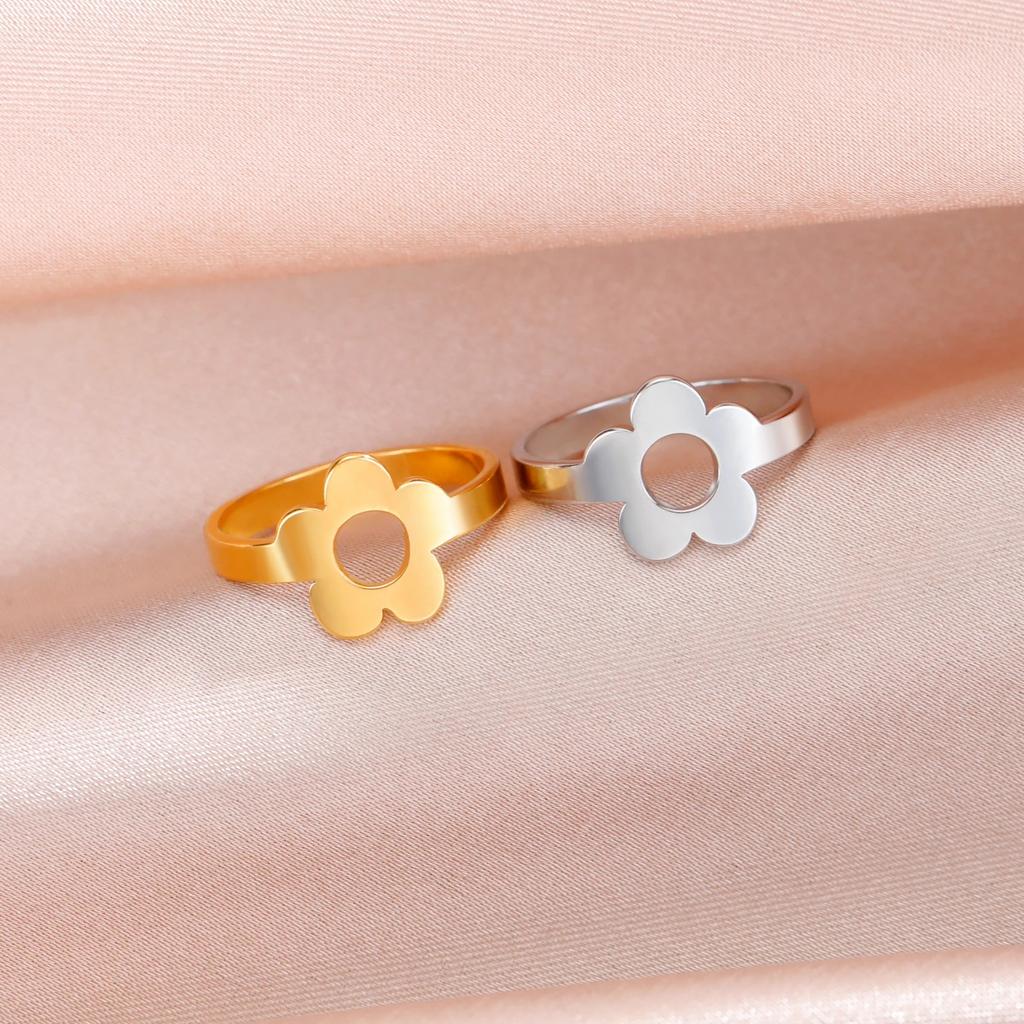 Cazador Kpop Flower Women's Earrings Gold Color Stainless Steel Jewelry' Drop Earrings Trend 2026 Birthday Gift Wholesale
