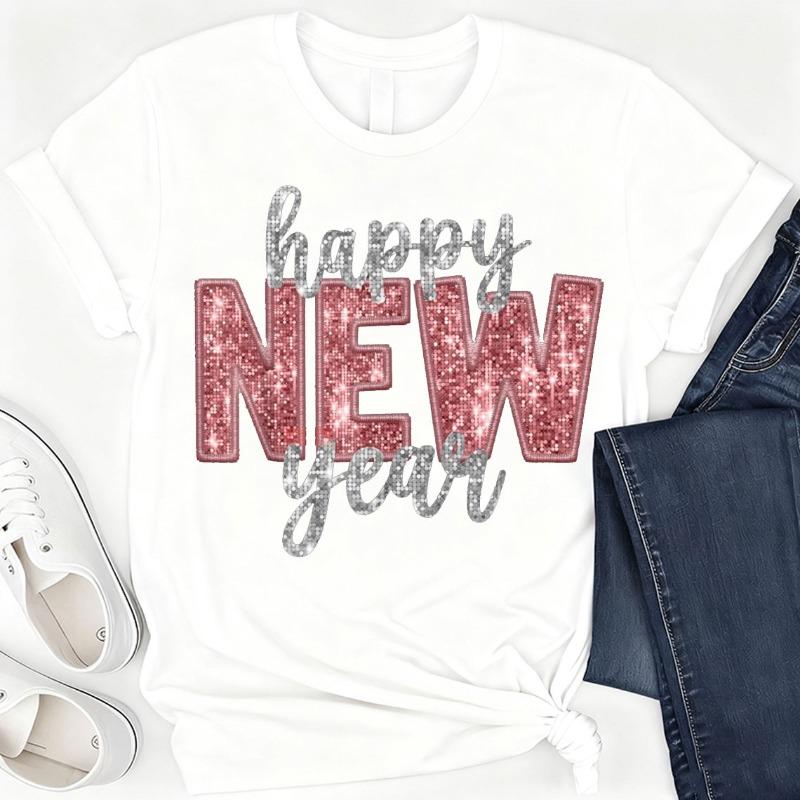 Happy New Year 2026 New Years Eve Party Countdown Family TShirt Short Sleeve Cotton Top All Seasons Quality Casual Fashion Tee
