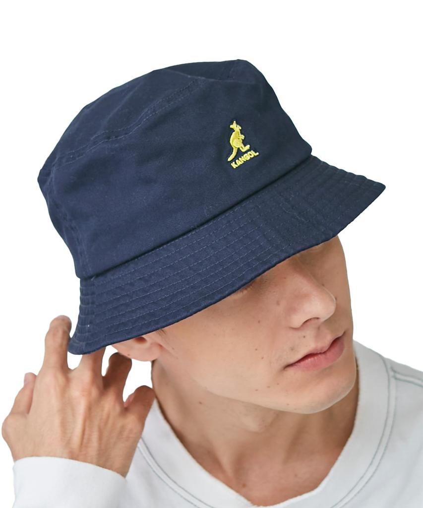 Kangol Washed Bucket Navy 23 Hat, (71)
