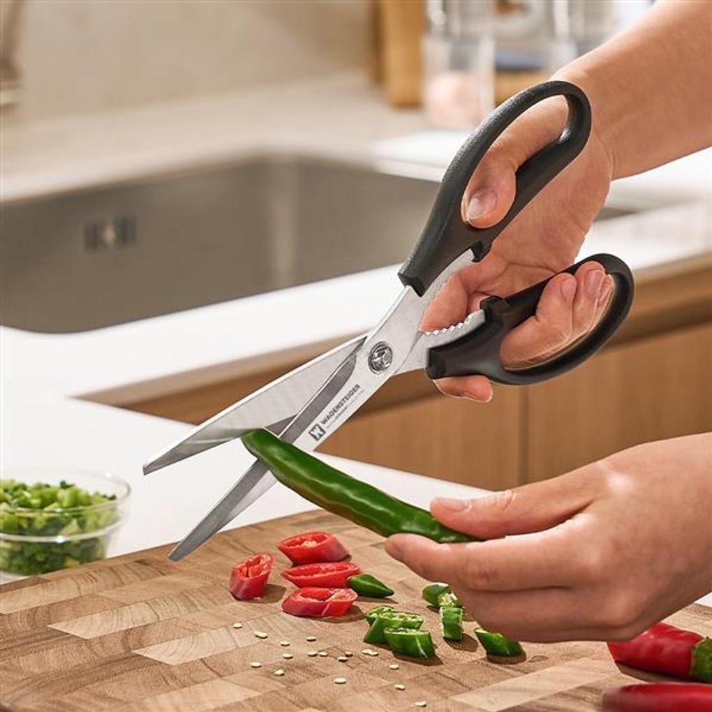 WAGENSTEIGER Doppelklingen-Küchenschere für beidhändige Bedienung 611
