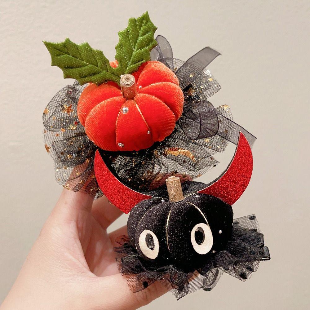 Bow Pumpkin Hair Clips Ghost Witch Hat Hairpins Halloween Hair Clip Halloween Hair Accessories