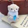 Mignonne Petite Loutre Étreignant Poisson Peluche Poupée Pendentif Poupée Cadeau Cadeau Cœur de Petite Fille Porte-clés Pendentif Cadeau Créatif