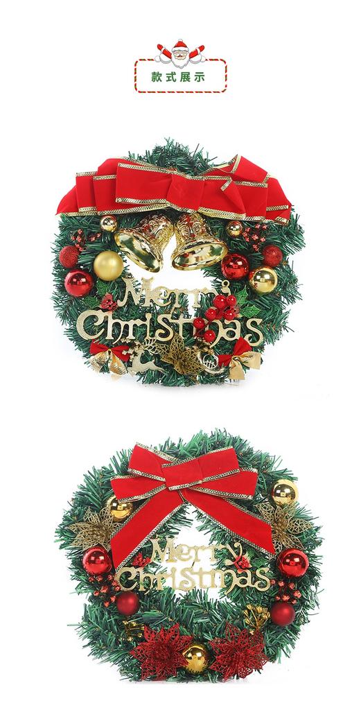 Handgefertigter PVC-Kranz Zur Dekoration des Weihnachtsbaums Festlicher Türhänger und Fenster-Requisite