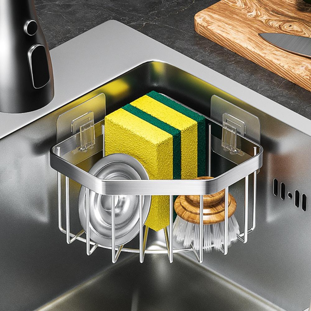 Large Capacity Sink Drain Basket Multi Purpose Multifunctional Kitchen Storage Rack Portable Wall-mounted