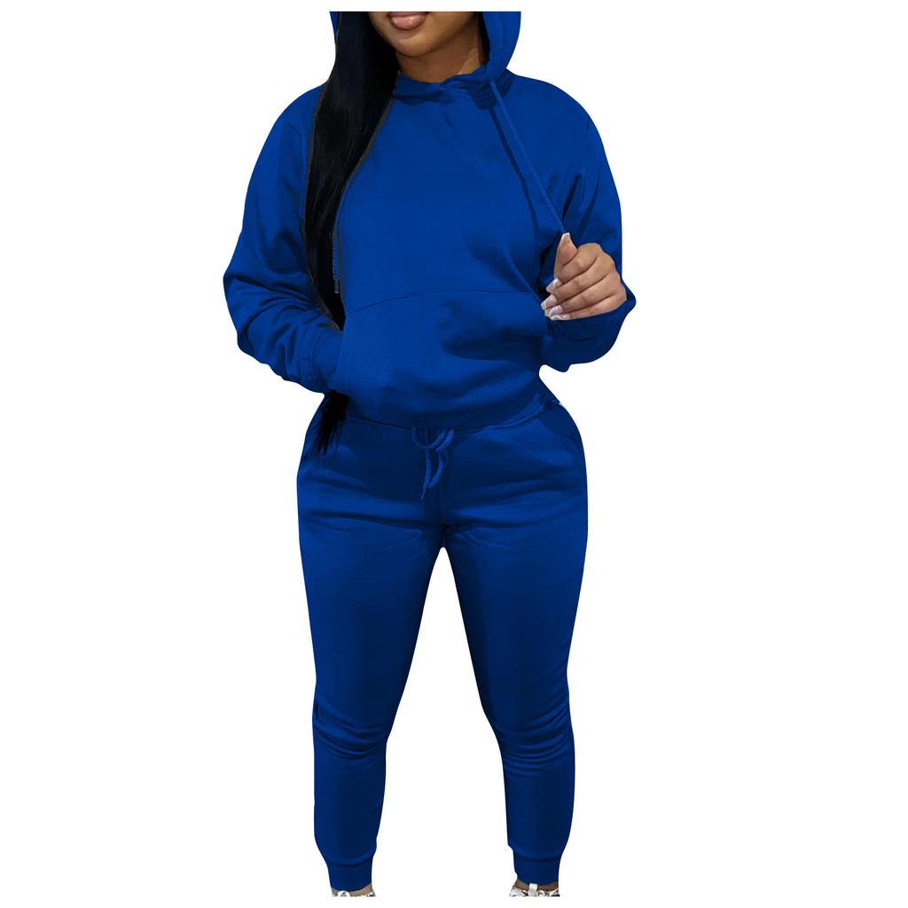 Damen und Winter Gepolstertes Kapuzen-Sweatshirt Zweiteiliger Freizeit-Sportanzug