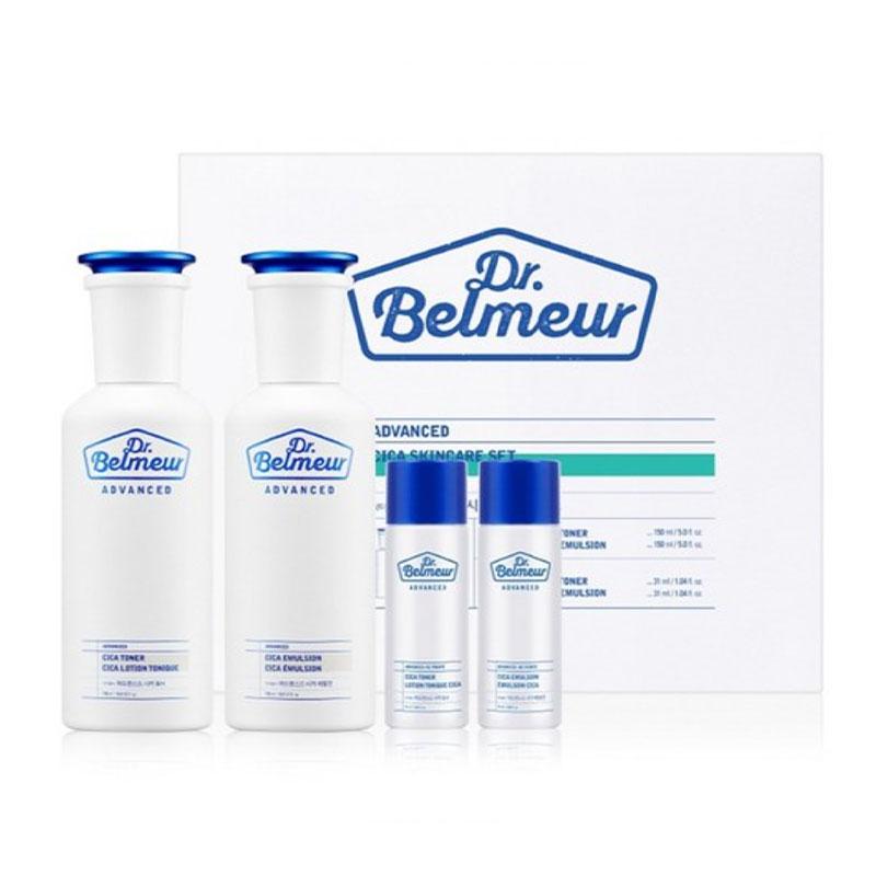 Dr. Belmeur Advanced Cica Basic Skincare Set (Toner 150ml + Emulsion 150ml + Toner 31ml + Emulsion 31ml)