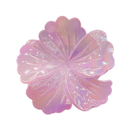 Women Hair Claw Flower Design Back Head Hair Clip Non-Slip Grip Bright Colors Shark Hair Claw Hair Accessory