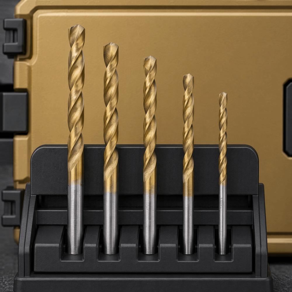50pcs 135 Degree Point Angle HSS Drill Bit Set High Speed Steel Drill Bits Wood