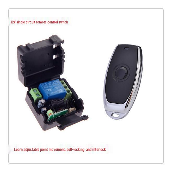DC12V Single-Channel Remote Switch with Metal Chili Single Button Controller Single Channel Remote Control Switch