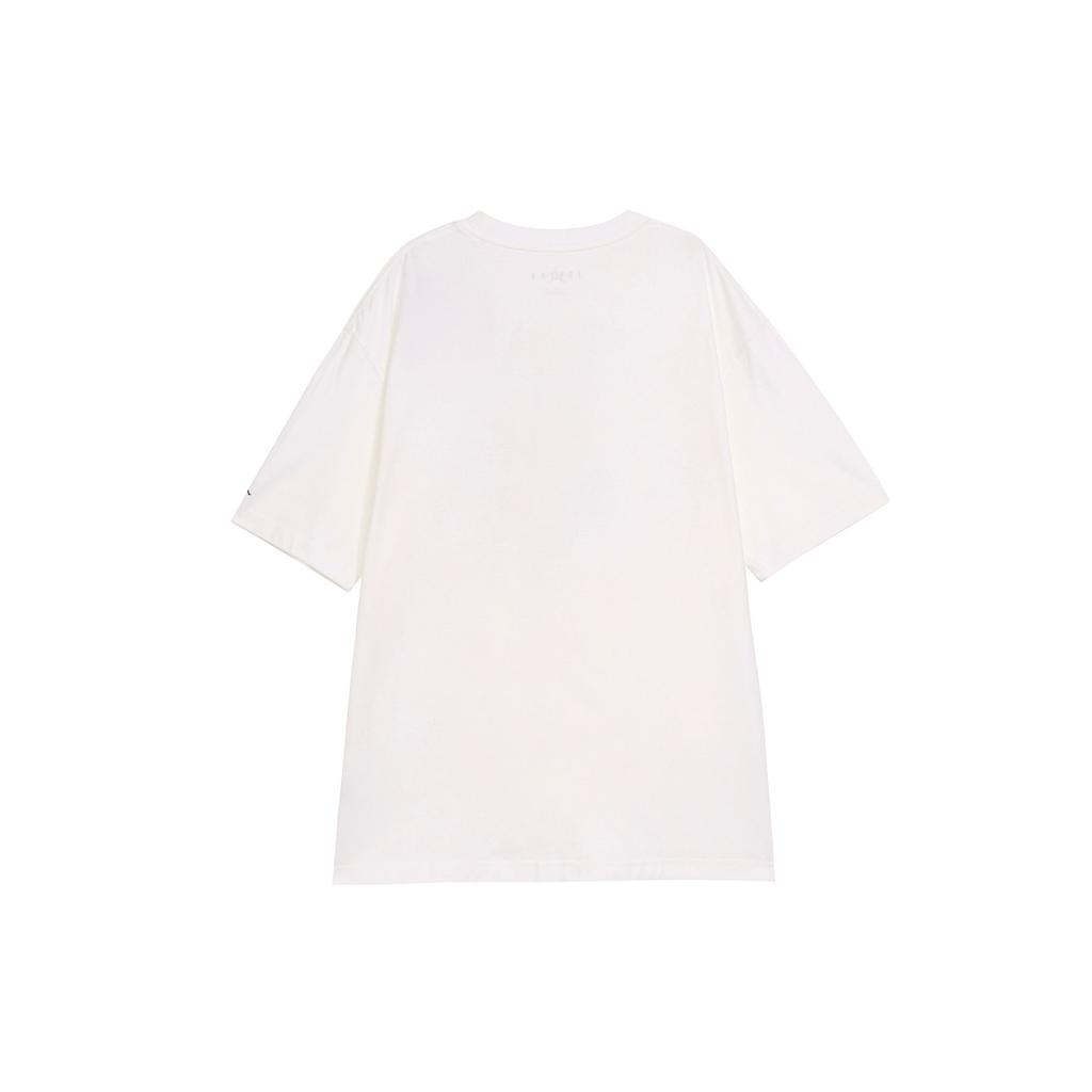 Jordan Graphic Print Crew Neck Short Sleeve Drop Shoulder T-Shirt Women Tops White FN5709-100