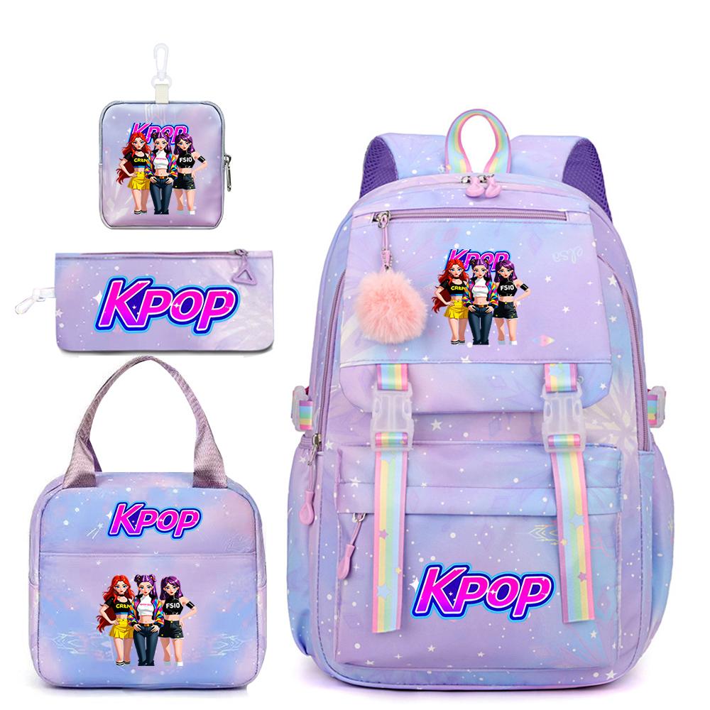 4 STUKS K-POP meidengroep patroon rugzakset Het perfecte cadeau voor kpop fans