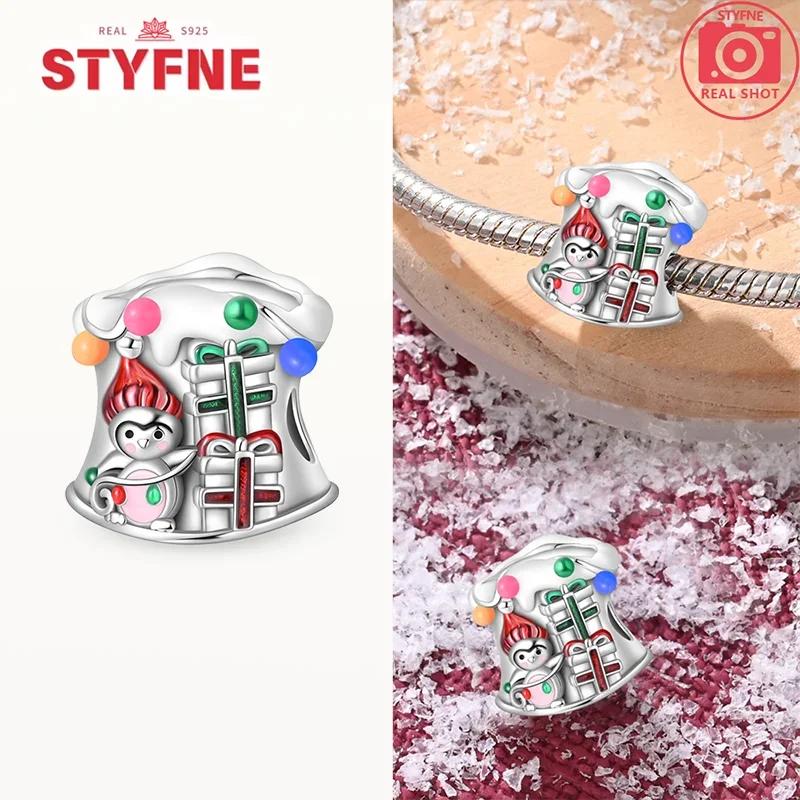 Coppersanta Claus Elk Socks Christmas Charms Beads Fit Original Bracelets Diy Party Jewelry Festival Fine Gifts For Women