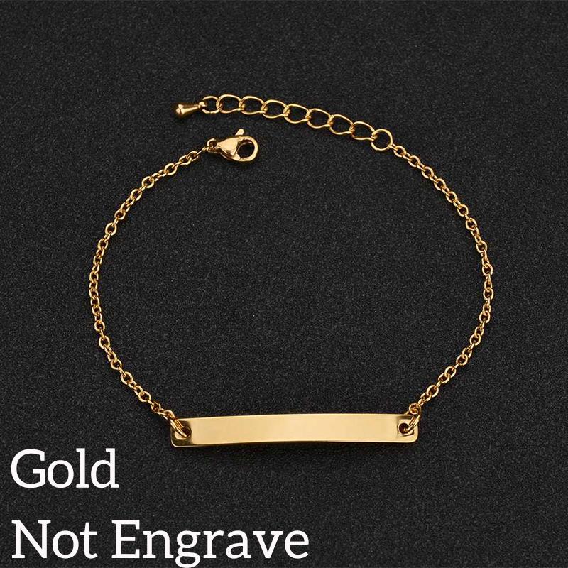 Nextvance Engraving Nameplate Couple Bracelet Stainless Steel Chain Id Tag Bracelets For Lover Valentines Day Gift