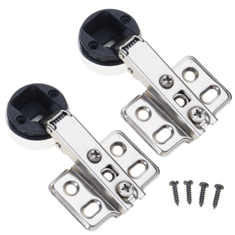 2lots Hydraulic Hinges For Glass Cabinet Door Quiet Noise Without Operations Durability Cold Rolled Steel