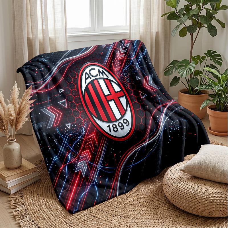 AC Milan Theme blanket Soft Flannel Blanket Plush Throw Blanket Cozy Sofa Bed Blanket for Home Decor