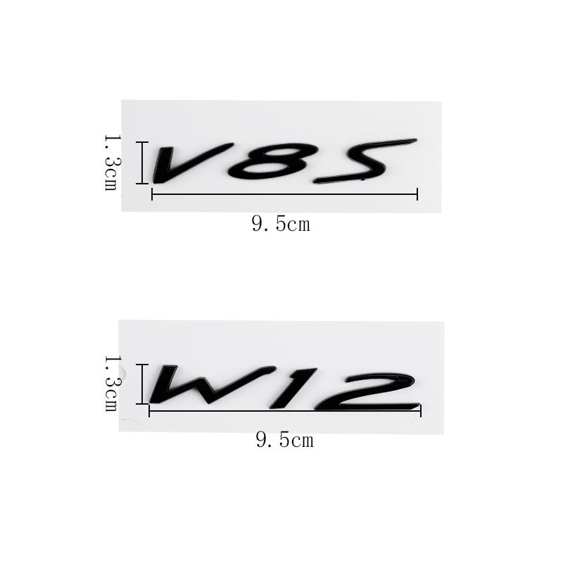 Speed V8 V8S W12 label logo car stickers for Continental GT Flying Spur Bentayga fender side logo refit rear trunk mark