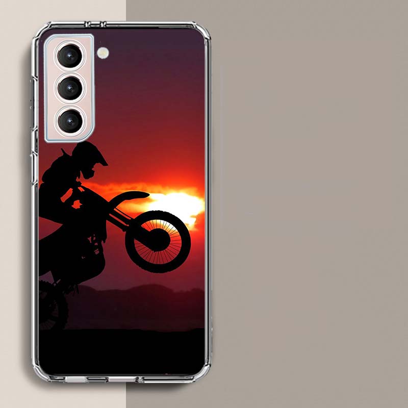 Moto Cross Motorcycle Sports Phone Case For Galaxy A14 A24 A34 A54 Samsung A02S A12 A22 A32 A42 A52 A72 A13 A33 A53 5G A03 A03S