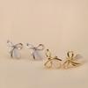 Sweet Bow Earrings Niche Design Sense New Year's New Earrings for Women Versatile