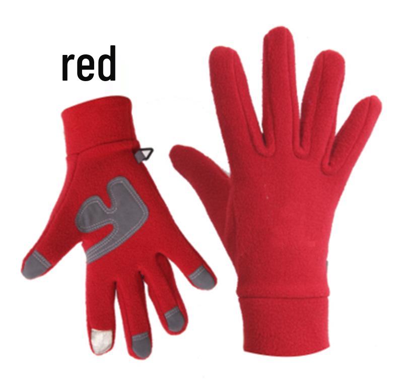 Winter Cold-Proof Fleece Touchscreen Gloves for Skiing, Driving, Running, and Cycling