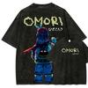 OMORI NewModel Washed T Shirt Anime Lover Personality Clothes Oversized Year Round Clothing Unisex Hot Product High Quality Tee