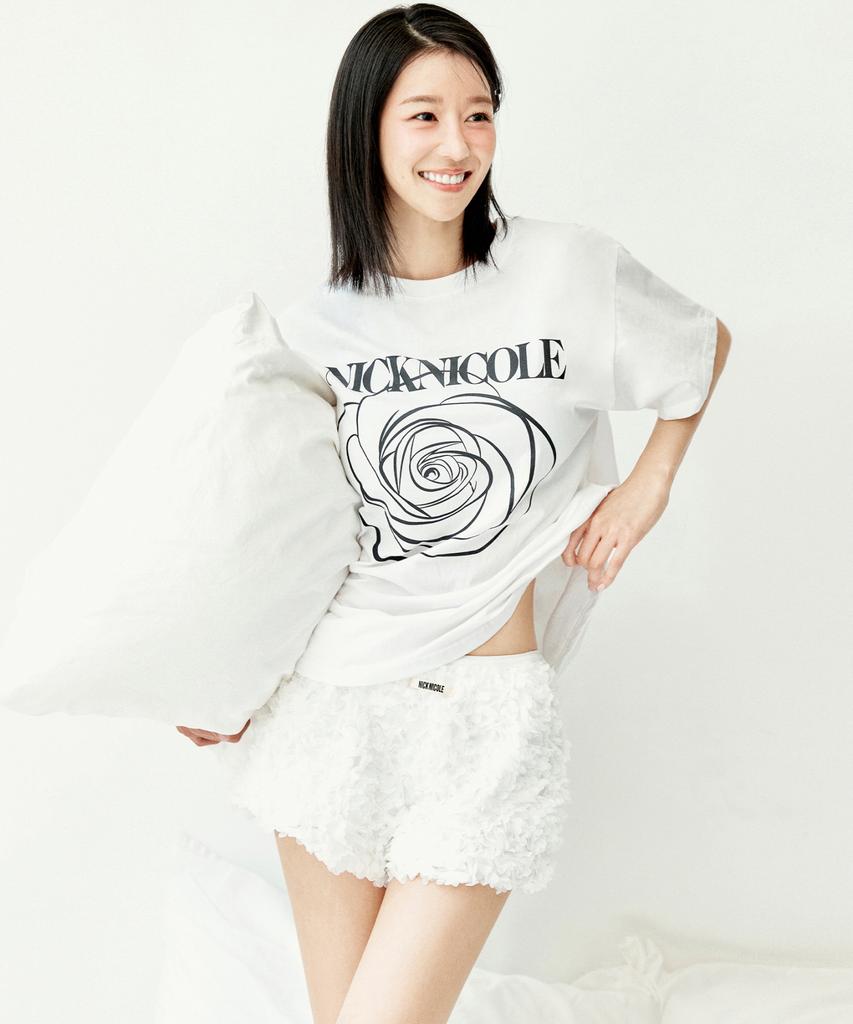 Nigaennikol Flower Micro Short Pants_Ivory