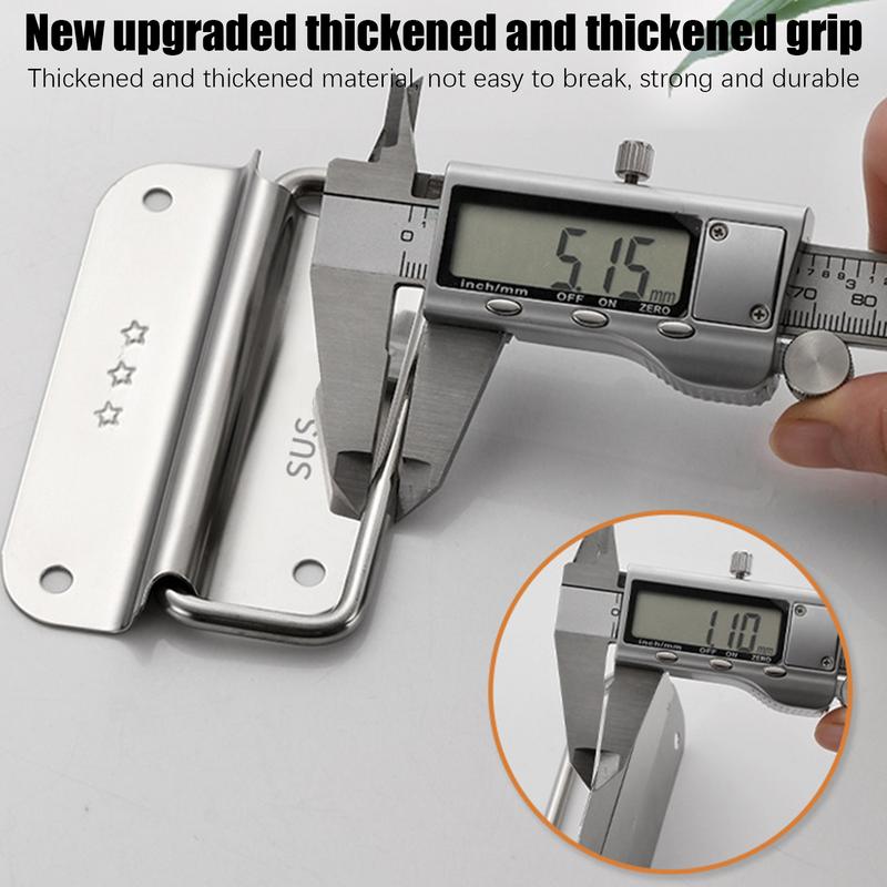 Edelstahl Schrankgriffe Küche Klappbare Einfache Werkzeugkistengriffe Mehrzweckgriffe Für Tür- und Schrankreparaturen