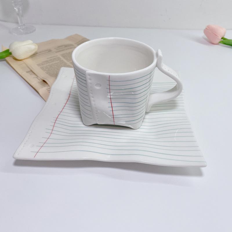 

Irregular Retro Ceramic Cups and Plates Handmade English Water Cup, Dish, Milk Cereal, Breakfast Creative Water Cup