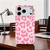 Minimalist style pink leopard print mobile phone case custom Apple 11promax ultra-thin protective case for girls
