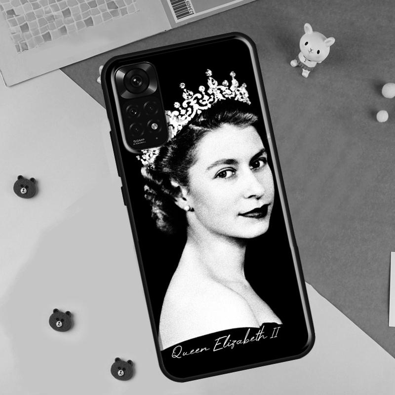 

England Queen Elizabeth II Phone Case For Xiaomi Redmi Note 12 8 9 10 11 Pro 8T 9S 10S 11S 12S 10A 9C 10C 12C Cover Redmi Note 10 4G