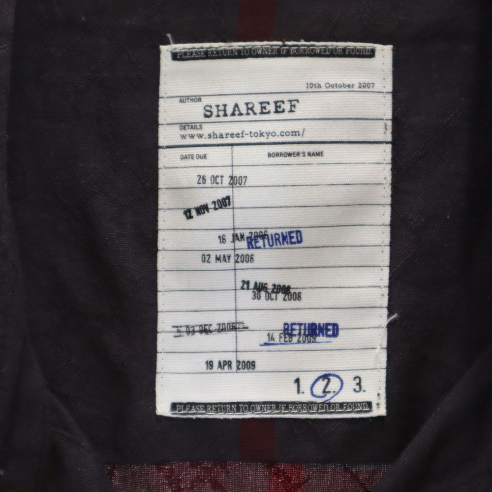 SHAREEF Long Sleeve Shirt 2 Brown Men's Used