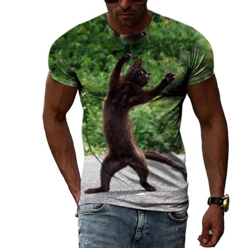 Męskie koszulki szybkoschnące, letnie modne, uliczne, z krótkim rękawem, koszulki z nadrukiem graficznym 3D, duże rozmiary, męskie ubrania
