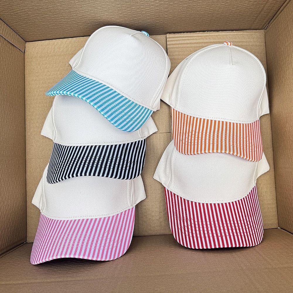 Hip Hop Striped Baseball Hat Creative Sunscreen Hat Casual Sunshade Hat  Girl