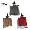 Witch Ghost Face Figures Spooky Hanging Halloween Decoration, Scary Ornament Scene Layout Supplies for Haunted House, Indoor Outdoor Tree Yard Garden