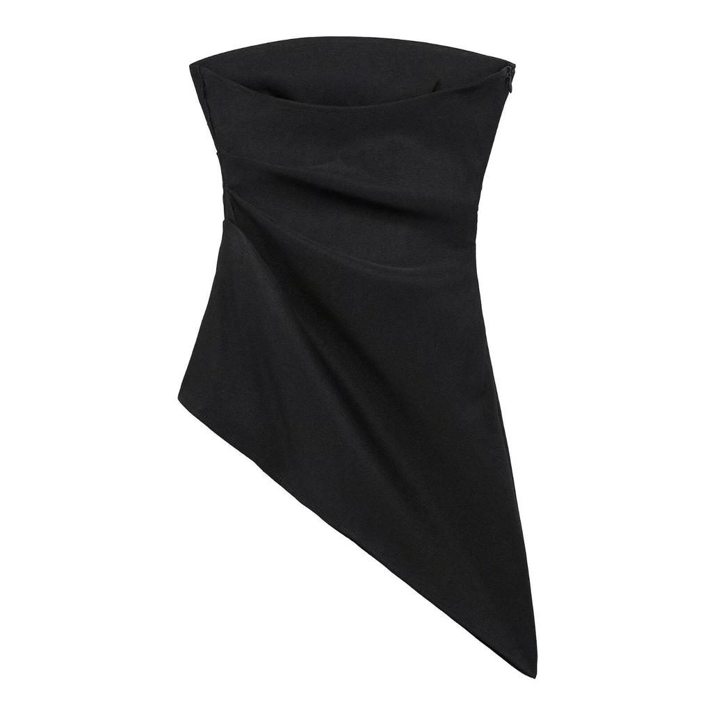 2025 Spring Women's Slim Versatile Strapless Pleated Vest