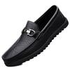 Broken size breathable casual leather shoes soft leather soft sole Doudou shoes driving lazy shoes