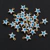 20pcs 10x8.5mm Enamel Evil Eyes Star Charms Pendant Stainless Steel DIY Jewelry Making Accessories Findings Bracelet Earrings 
