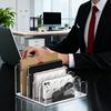 Yousheng Acrylic Mail Organizer Desktop Clear Document Sorter Vertical File Holder 5-Compartment File Rack Desk Organizer