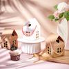 30sets House Shaped Paper Folding Candy Tote Boxes with Hollow Window and Rope Handles for Wedding Party Gift Wrapping White