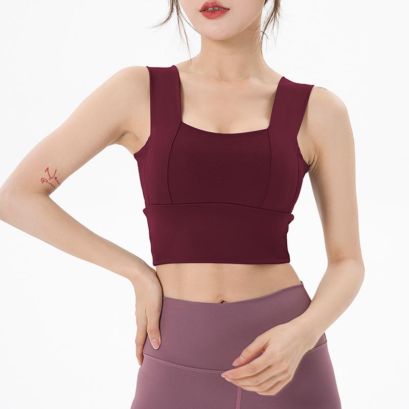 2024 Women's Summer Shockproof Sports Bra - Push-up Yoga, Running, Beautiful Back, Wide Straps Tank Top