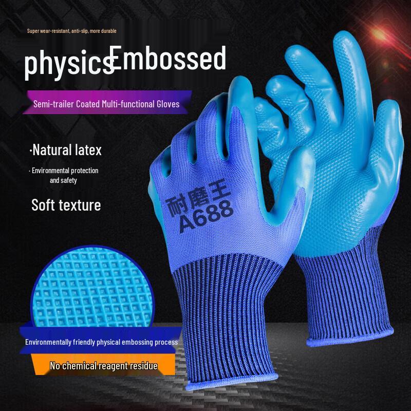 Wear-Resistant Latex Dipped Work Gloves