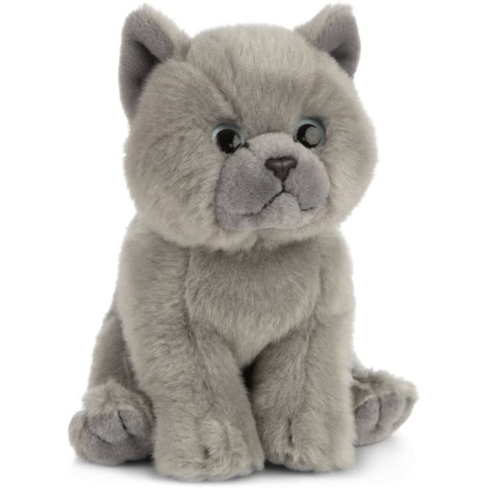 Living Nature Peluche - Chaton Gris À Poil Court En Peluche (16 Cm) - AN447